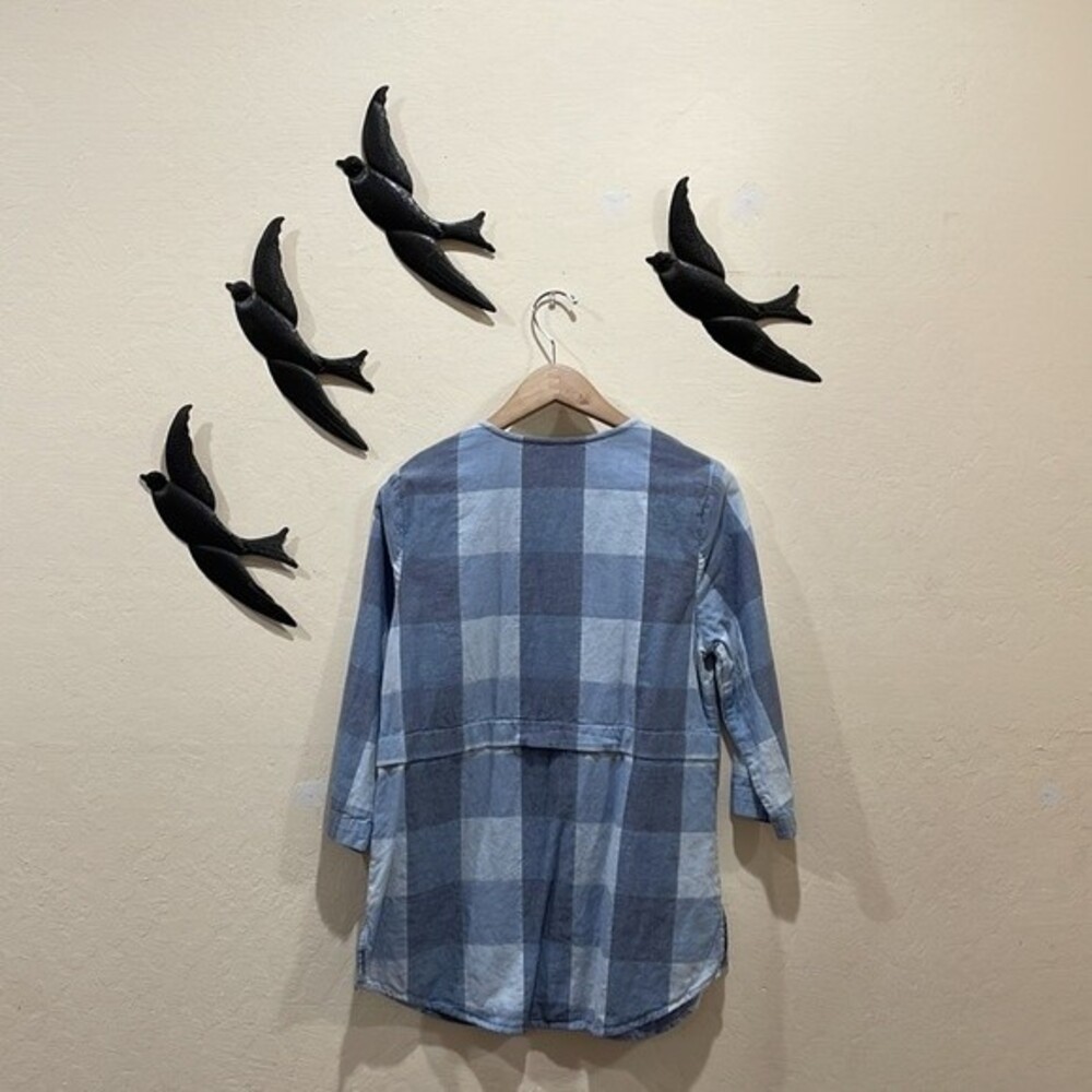 Vintage Pendleton Patchwork Cotton Chambray Blous… - image 5